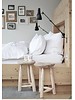 Wooden chairs by House Doctor in this Inspiring DIY bedroom setting in white, black and lots of natural! Spotted at frenchyfancy.com
