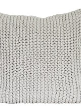 Tell me more Coussin tricot 100% coton - 60x60cm - Blanc / Offwhite - Tell Me More