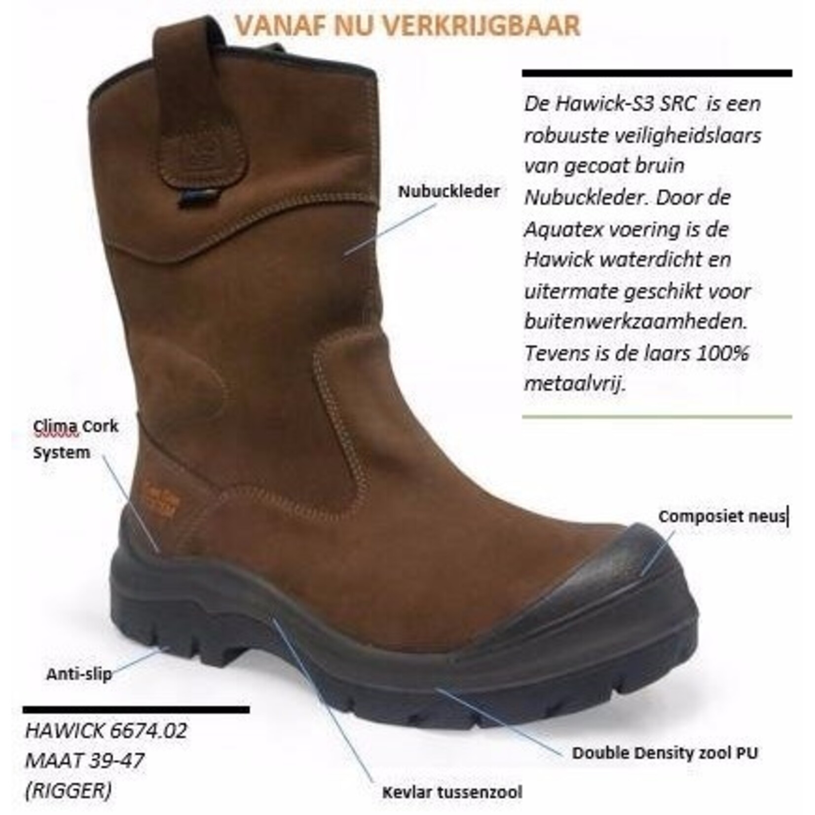 NoRisk veiligheidsschoenen Hawick S3 metaalvrij