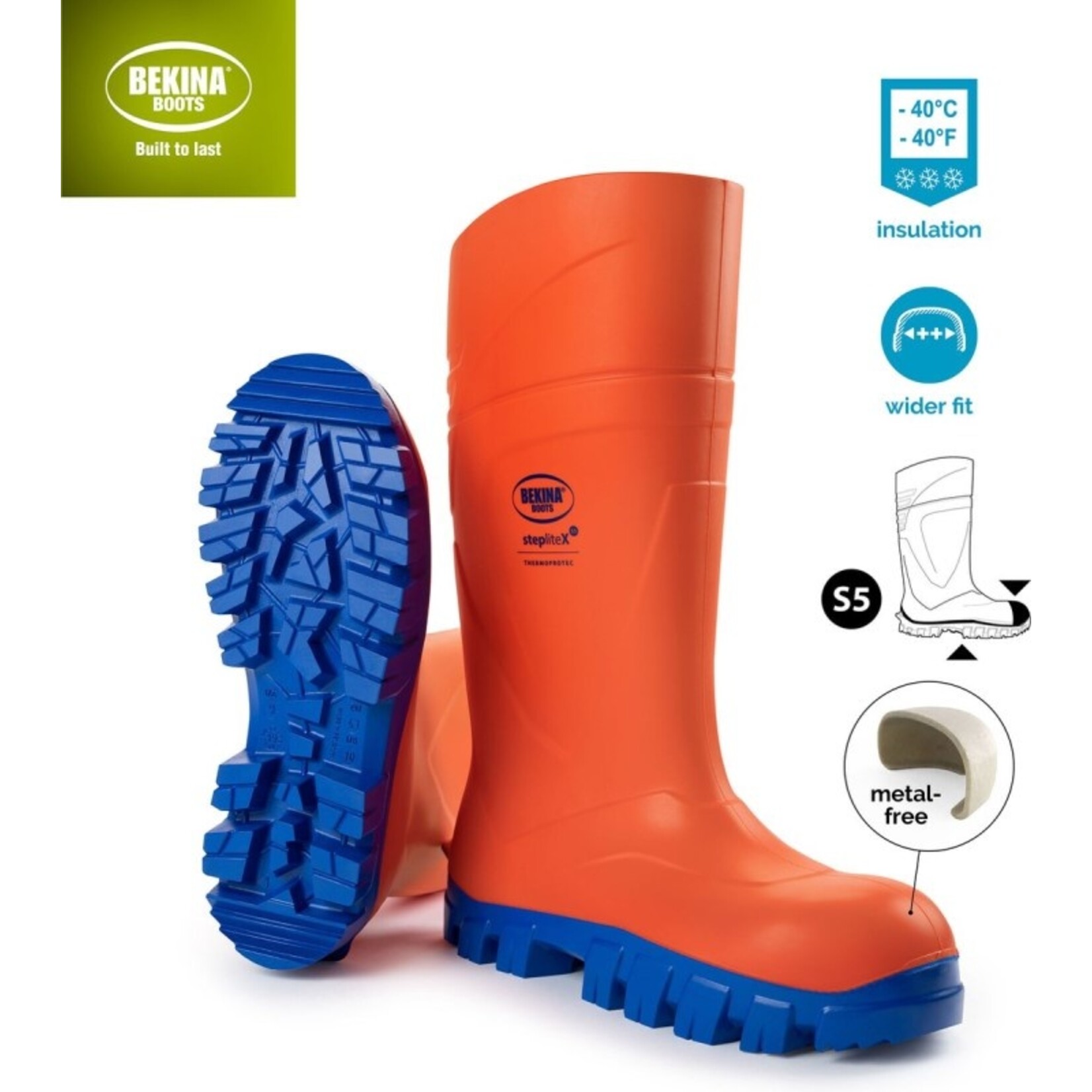 Bekina Veiligheidslaarzen Steplite x Thermoprotec S5/ oranje