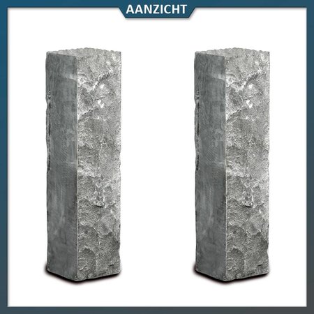 Natuursteenvoordelig Palissade Chinees Hardsteen 12x12x50 cm
