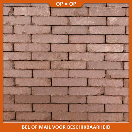 Natuursteenvoordelig Gebakken bestrating Getrommeld Rijnformaat Marrone 18,5x4,5x9 cm