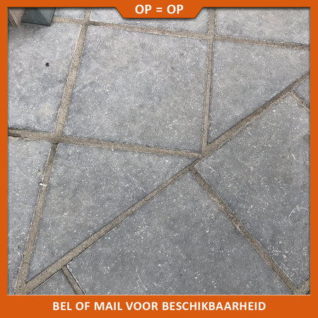 Natuursteenvoordelig Hardsteen tegel gezoet 25x25x2 cm