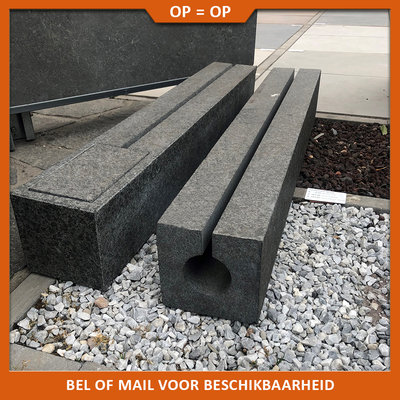 Natuursteen goot basalt G684 gevlamd 15x15x100 cm