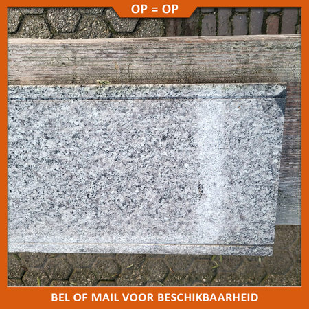 Natuursteenvoordelig Muurafdekker graniet G603 gevlamd 100x30x3 cm met waterhol