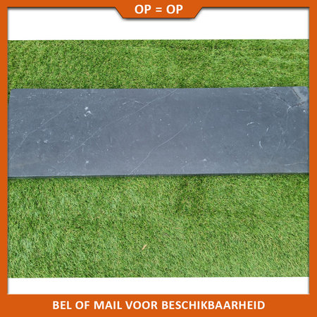 Natuursteenvoordelig Vijverrand Vietnamees Hardsteen gezoet met facet 100x35x3 cm