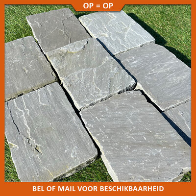 Natuursteenvoordelig Kasseien Kandla Grey Platines 5-7 cm dik