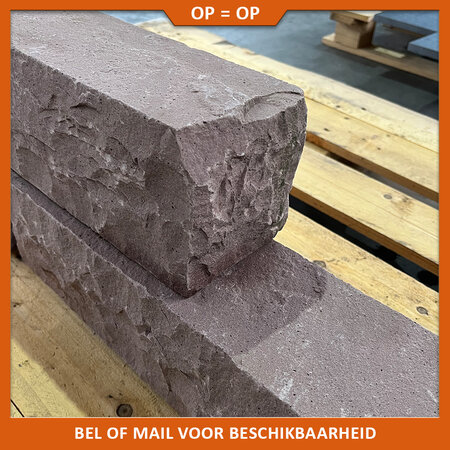 Natuursteenvoordelig Stapelblok modak zandsteen 12x12x50 cm (breukruw)