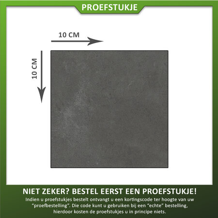 Natuursteenvoordelig Keramische tuintegel Grula Antra 60x60x3 cm