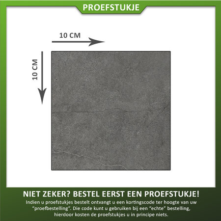 Natuursteenvoordelig Keramische tuintegel Lamina Gris Scuro 60x60x3 cm - Pavimentos