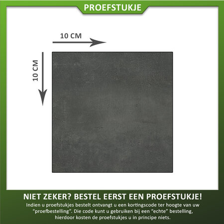 Natuursteenvoordelig Keramische tuintegel Fuerte Grafito 60x60x3 cm - Pavimentos