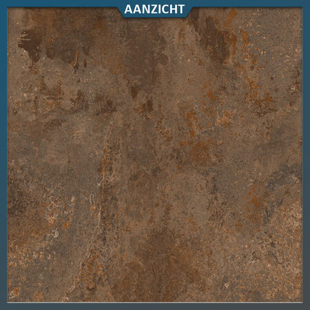 EnergieKer Keramische terrastegel Flatiron Rust 80x80x2 cm