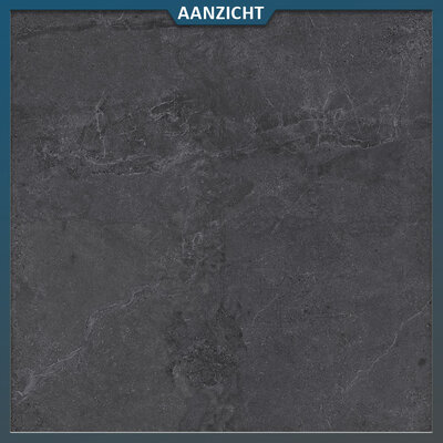 Castelvetro Keramische tuintegel Evolution Black 60x60x2 cm