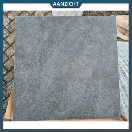 Natuursteenvoordelig Keramische tuintegel Lamina Antracita 60x60x3 cm Pavimentos