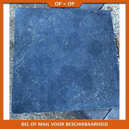 Natuursteenvoordelig Hardsteen tegel gezoet + getrommeld 56x56x1,5 cm