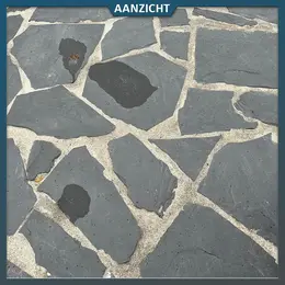 Natuursteenvoordelig Flagstones Black Night 1,5 - 4 cm
