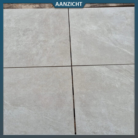 Natuursteenvoordelig Kera Quatro Ardesia Beige 60x60x4 cm (keramiek + beton 1+3 cm)