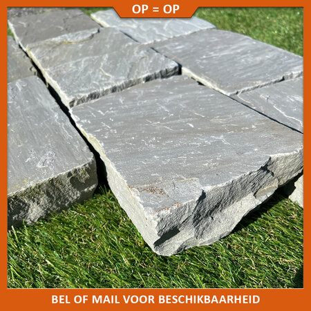 Natuursteenvoordelig Bestrating Kandla Grey Platines 3-5 cm dik - Actie