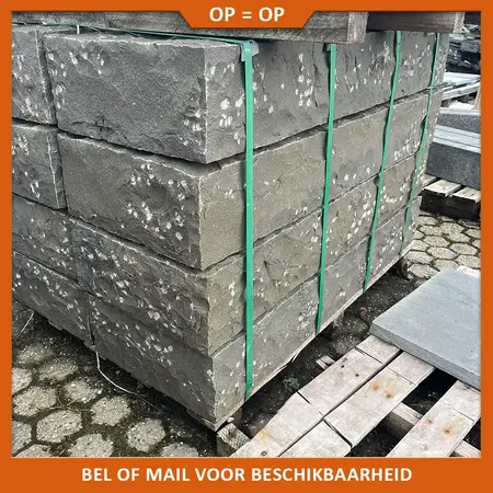 Natuursteenvoordelig Traptrede Vietnamees basalt 100x35x15 cm Breukruw