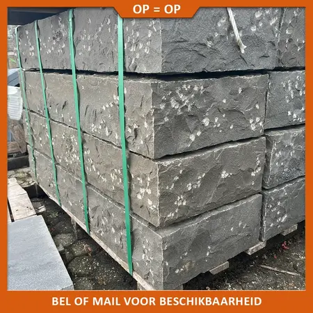 Natuursteenvoordelig Traptrede Vietnamees basalt 100x35x15 cm Breukruw