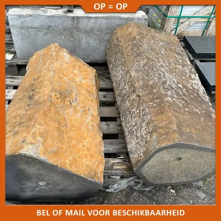 Natuursteenvoordelig Basalt Waterornament | Pilaar met boring