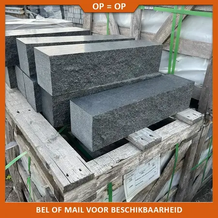 Natuursteenvoordelig Basalt G684 stapelblokken 50x12x12 cm - breukruw