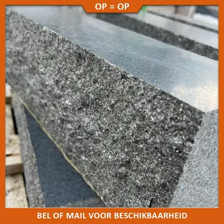 Natuursteenvoordelig Basalt G684 stapelblokken 50x12x12 cm - breukruw