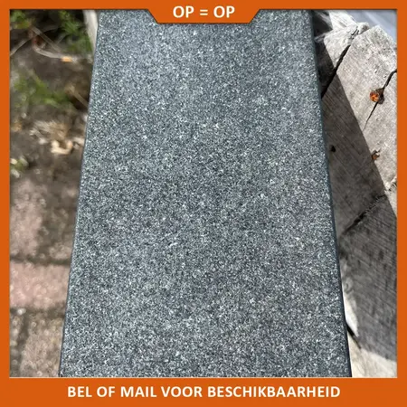 Natuursteenvoordelig Vijverrand Indisch graniet - Absolute Black  100x12x2 cm