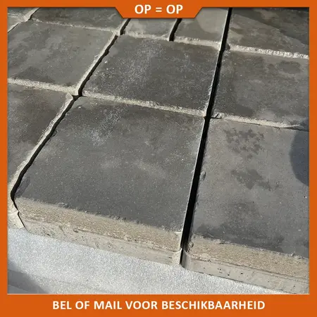 Natuursteenvoordelig Bestrating Rustic 15,5x15,5x6 cm Iron Grey - Actie!
