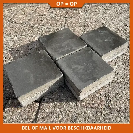 Natuursteenvoordelig Bestrating Rustic 15,5x15,5x6 cm Iron Grey - Actie!