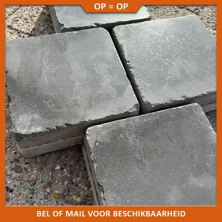 Natuursteenvoordelig Bestrating Rustic 15,5x15,5x6 cm Iron Grey - Actie!