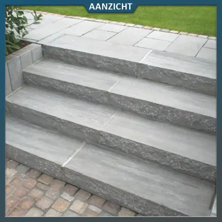 Natuursteenvoordelig Kandla Grey trapblokken 100x35x15 cm – Natuursteen traptreden