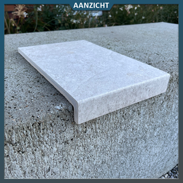 Natuursteenvoordelig Keramische Zwembadrand Evolution White Stone