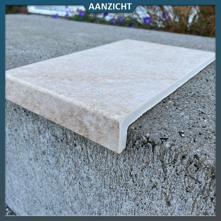 Natuursteenvoordelig Keramische Zwembadrand Evolution Beige Stone