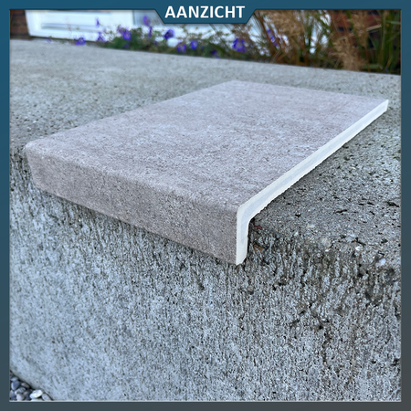 Natuursteenvoordelig Keramische Zwembadrand Evolution Grey Stone