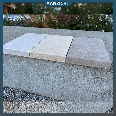 Natuursteenvoordelig Keramische Zwembadrand Evolution White Stone