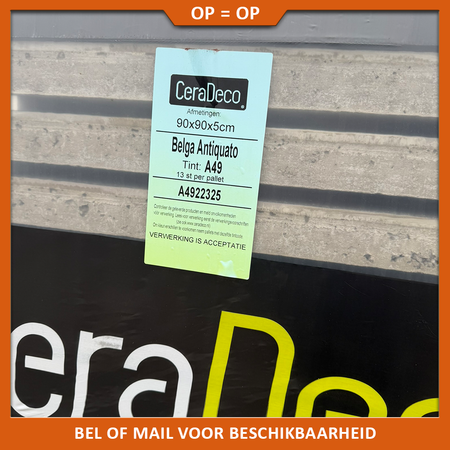 Natuursteenvoordelig CeraDeco Belga Antiquato 90x90x5 cm - Actie!