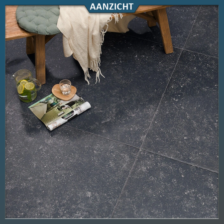 MBI Geoceramica 90x90x4 cm Pietra Blu Nero