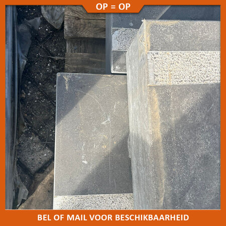 Natuursteenvoordelig Traptrede Chinees Hardsteen 100x35x15 cm anti-slip - B keus