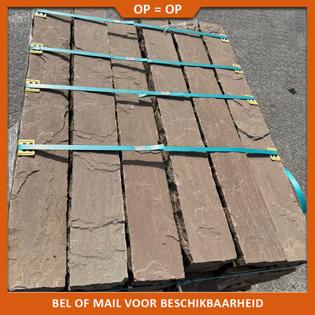 Natuursteenvoordelig Palissades Kandla Multicolor 100x12x12 cm | Opruiming!