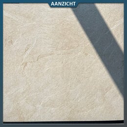 Natuursteenvoordelig Keramische tuintegel Horizon Evening Glow 100x100x3 cm