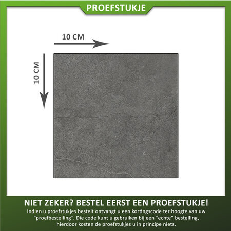 Natuursteenvoordelig Keramische tuintegel Lamina Antracita 90x90x3 cm Pavimentos