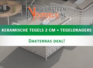 Alles-in-één: Keramische tegels 2 cm én tegeldragers met extra korting