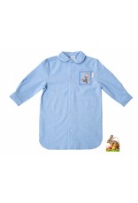 Tavolino Enchanting Kids' Nightdress with Adorable Bunny Appliqué in Chambray Fabric