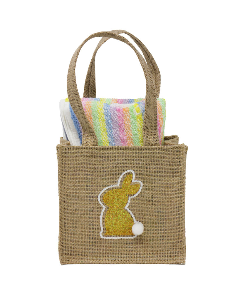 Tavolinchen Geschenktasche mit 2 Tavolinchen Jacquard-Lätzchen "Mr. Regenbogen"