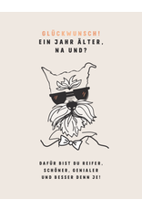 LETTERART - Grafik Werkstatt Celebrate in style: Humorous birthday greeting card: Cool dog with sunglasses