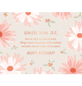 LETTERART - Grafik Werkstatt Birthday Greeting Card: Flower Meadow