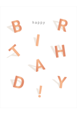 LETTERART - Grafik Werkstatt Birthday Greeting Card: Happy Birthday - 3D Letters