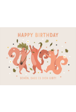 LETTERART - Grafik Werkstatt Birthday Greeting Card: Happy Birthday - Squirrel Party