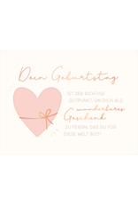 LETTERART - Grafik Werkstatt Birthday Greeting Card: Heart - Your Birthday